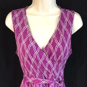 41 Hawthorn Purple Sleeveless Surplice Neck Dress Size Medium wrap for summer